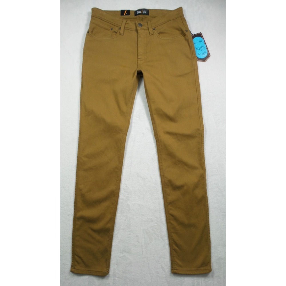 DUER DU/ER‎ N2X11 Pants Mens Size 32 x 32 Brown No Sweat Slim Tapered Leg NWT